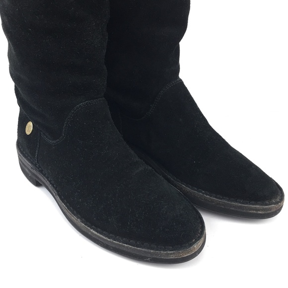 Jimmy Choo Suede Knee High Flat Boots Sz 35.5 - Picture 2 of 15